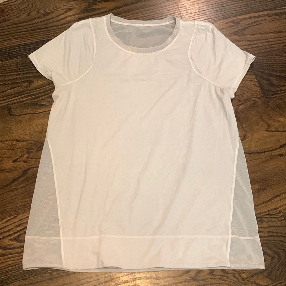 Lululemon White Top All Mesh Back